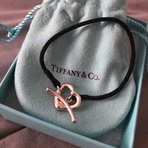 Tiffany & Co. Open Heart Silk Bracelet